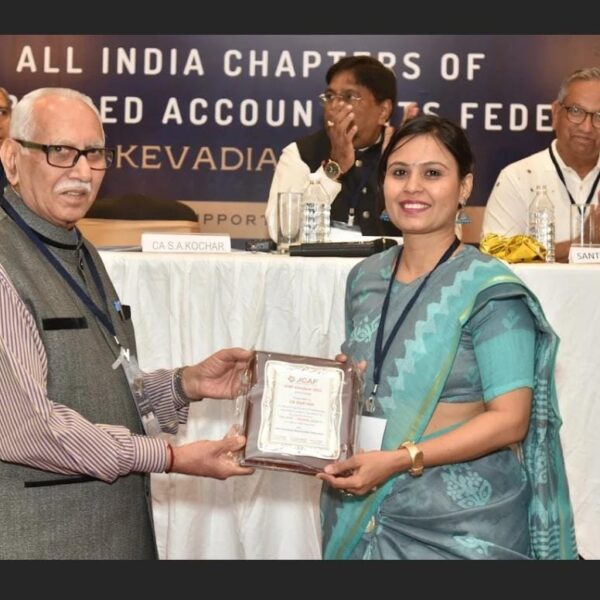 Received award for extraordinary contribution to JCAF and initiator to open JCAF Malwa chapter consisting of 16 districts of Madhya Pradesh